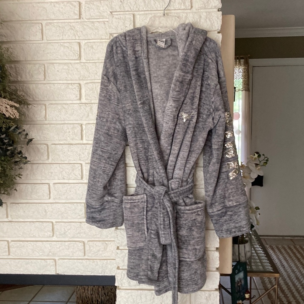 Pink sequined robe.